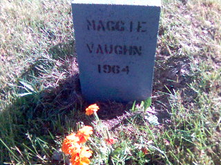 New tombstone for Maggie Vaughn.