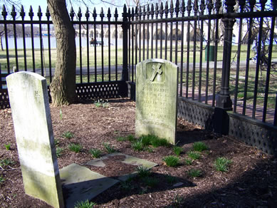 Gravestones of John Harris, the settler, Harrisburg,  PA.