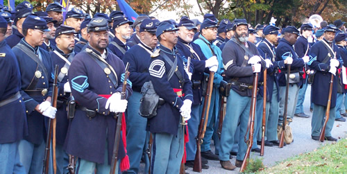 Re-enactment of Cameron's speech, Grand Review of Colored Troops, November  2010.