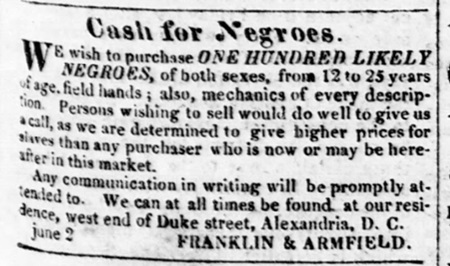 Standard Franklin & Armfield advertisement, 1829.