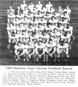 1955 Steelton High Varsity Football Squad.