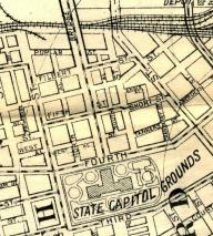 A 1919 street map of the old Eighth Ward, home to many Harrisburg Blacks until it was razed for an extension of Capitol Park.