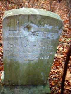 Grave marker of Amelia Surles Craig, 1841-1899.