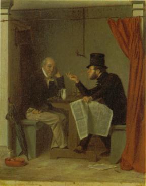 Politics in an Oyster House, by Richard Caton Woodville, 1825-1855.