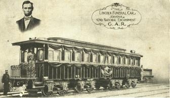 Lincoln funeral train car.